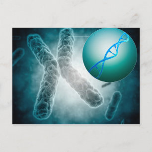 Conceptual Image of a Telomere show DNA Postkarte