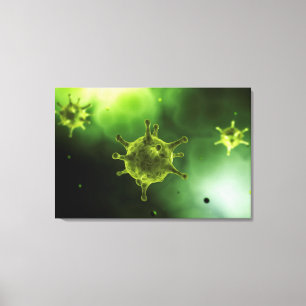 Conceptual Image of Common Virus Leinwanddruck