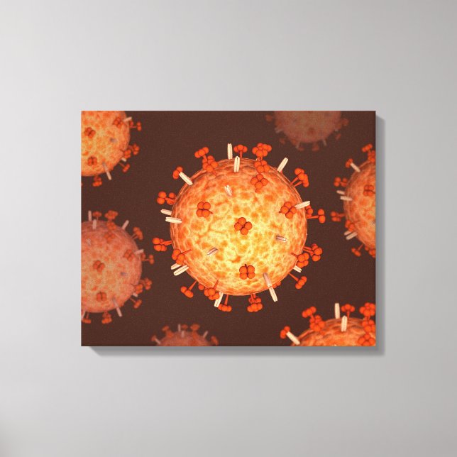 Conceptual Image of Influenza Causing Grippe 2 Leinwanddruck (Vorderseite)