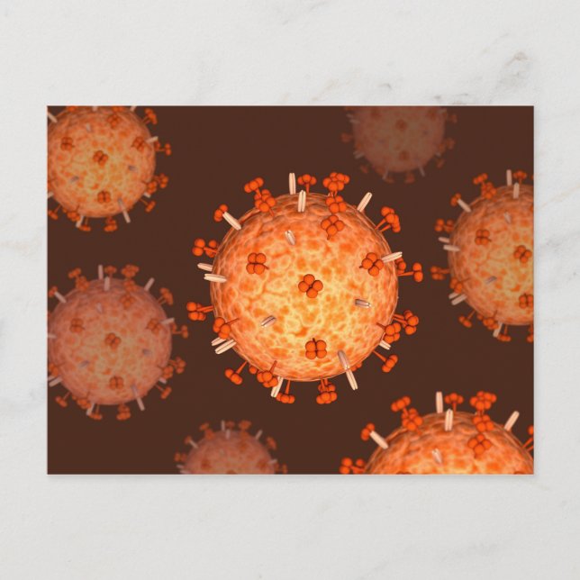 Conceptual Image of Influenza Causing Grippe 2 Postkarte (Vorderseite)