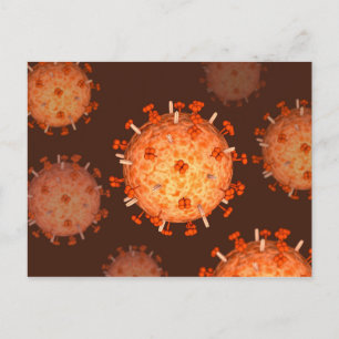 Conceptual Image of Influenza Causing Grippe 2 Postkarte