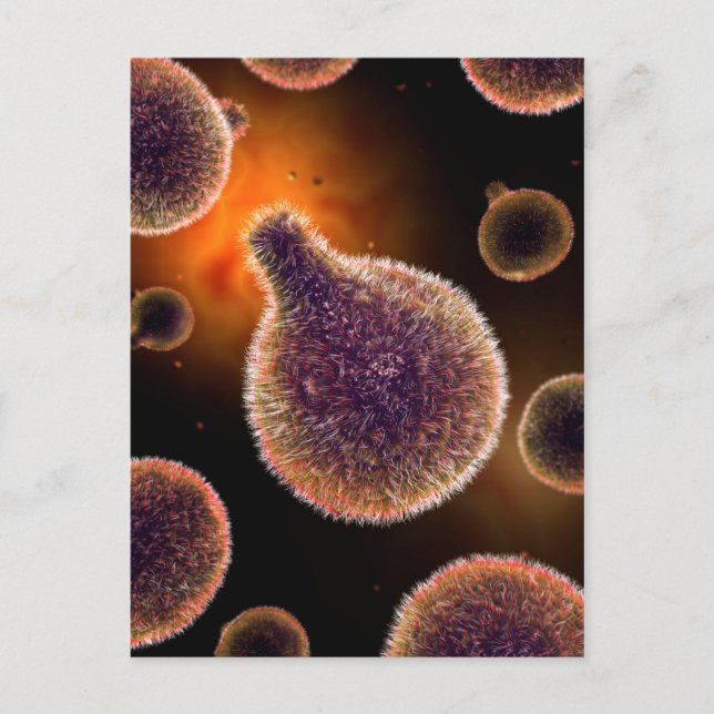 Conceptual Image of Plasmodium causing Malaria 4 Postkarte (Vorderseite)
