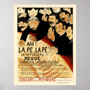 CONCERT DE LA PEPINIERE Paris 1898 Operntheater Poster