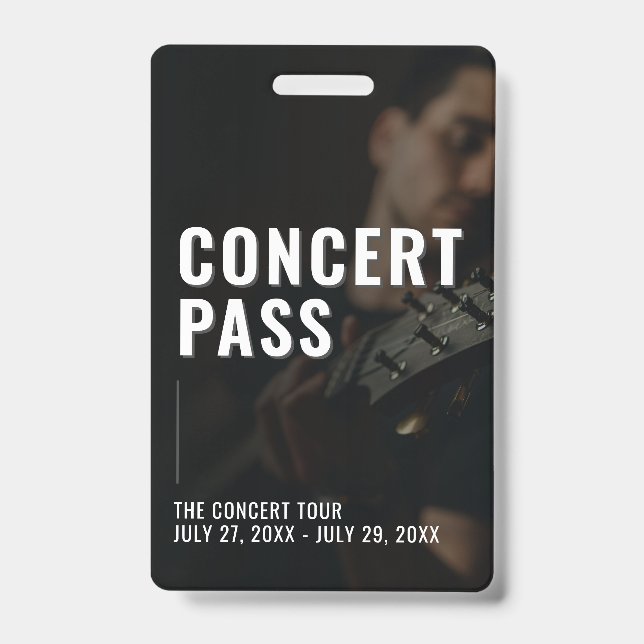 Concert Foto All Access Pass ID Abzeichen Ausweis (Vorderseite)
