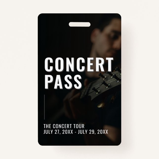 Concert Foto All Access Pass ID Abzeichen Ausweis (Vorderseite)