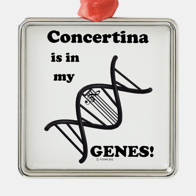 Concertina ist in meinen Genen Silbernes Ornament (Vorne)