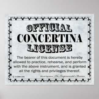 Concertina-Lizenz Poster