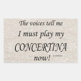 Concertina Stimmen sagen, muss rechteckige Sticke  Rechteckiger Aufkleber