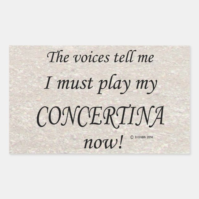 Concertina Stimmen sagen, muss rechteckige Sticke  Rechteckiger Aufkleber (Vorderseite)