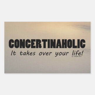 Concertinaholic Life Rectwinkelaufkleber Rechteckiger Aufkleber
