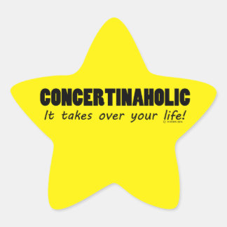 Concertinaholic Life Star Sticker