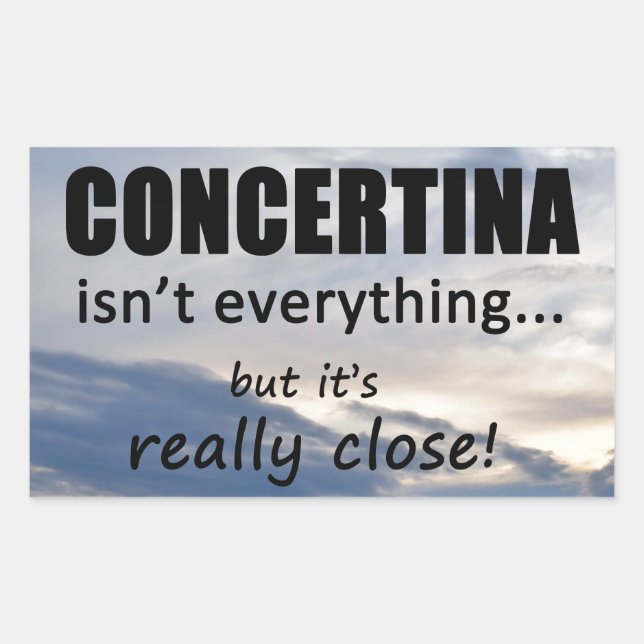 Concetina ist nicht alles rechteckige Aufkleber (Vorderseite)