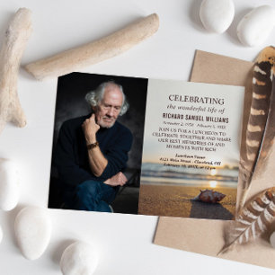 Conch auf dem Beach Memorial Foto Einladung