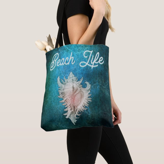 Conch Muschel "Beach Life" (Von Nahem)