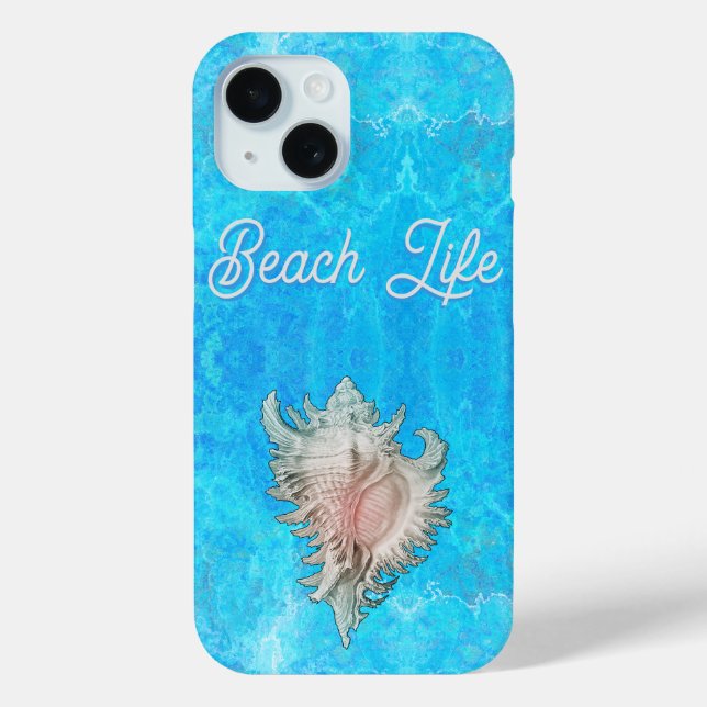 Conch Muschel "Beach Life" Case-Mate iPhone Hülle (Rückseite)