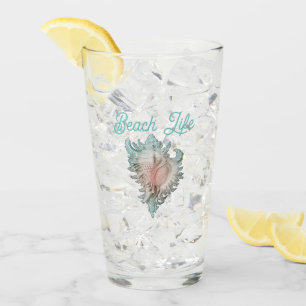 Conch Muschel "Beach Life" Glas