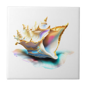 Conch Muschel iridescent Mutter Perlstrand Meer Fliese