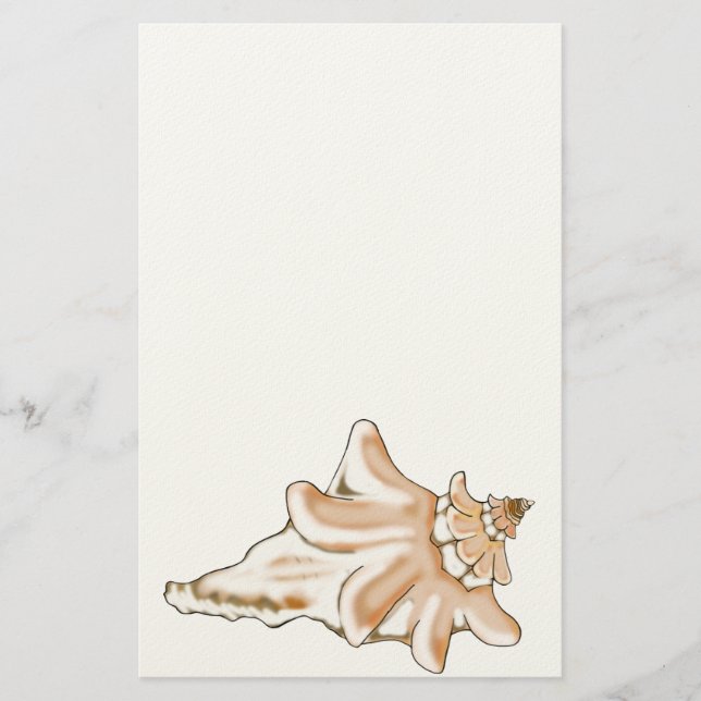 Conch Muschel Stationery Briefpapier (Vorderseite)