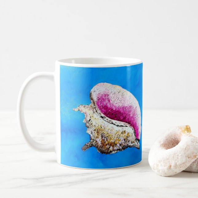 Conch-Muschel-Tasse Kaffeetasse (Mit Donut)