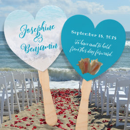 Conch Muscheln Herz geformt Wedding Fans Fächer