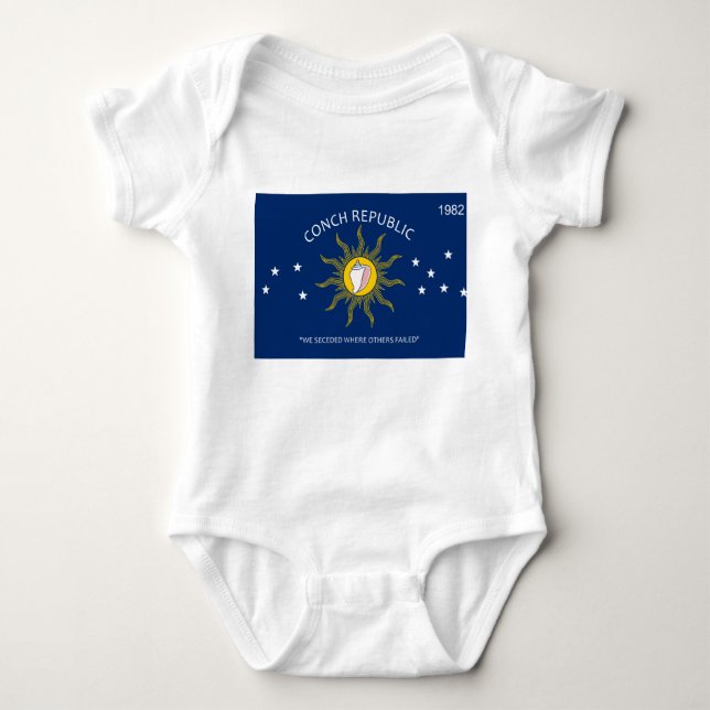 Conch Republic Flag Baby Strampler (Vorderseite)