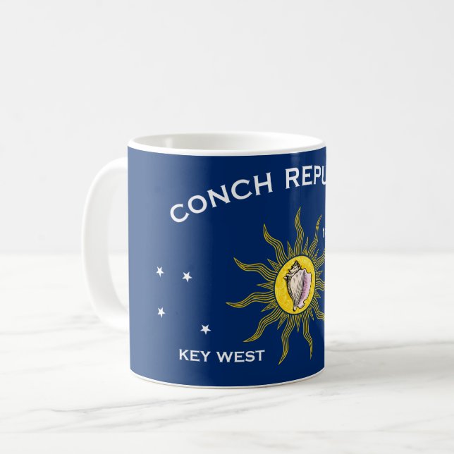Conch Republic Flag Kaffeetasse (Vorderseite Links)