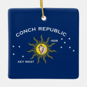 Conch Republic Flag Keramikornament