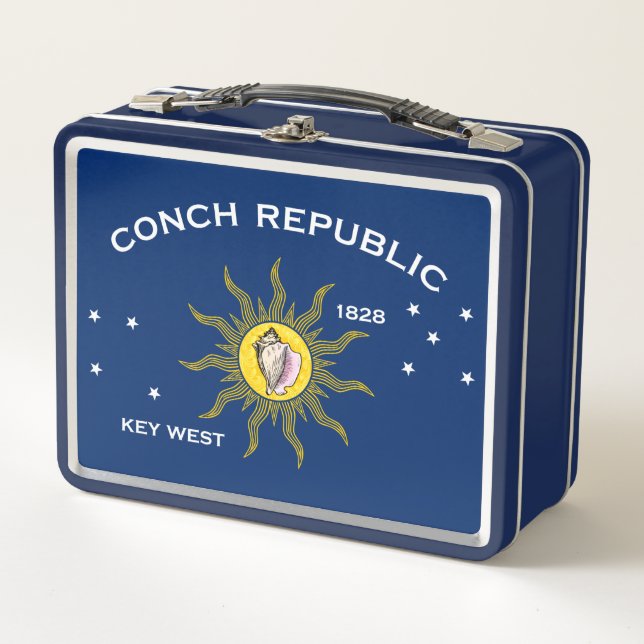 Conch Republic Flag Metall Brotdose (Vorderseite)