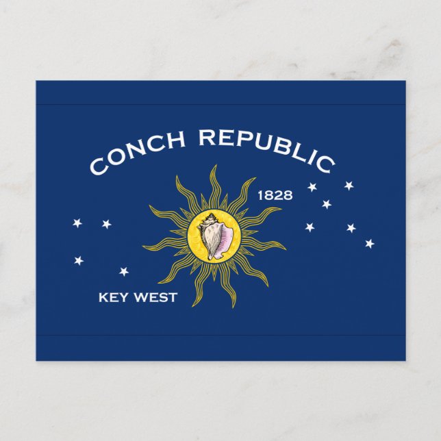 Conch Republic Flag Postkarte (Vorderseite)