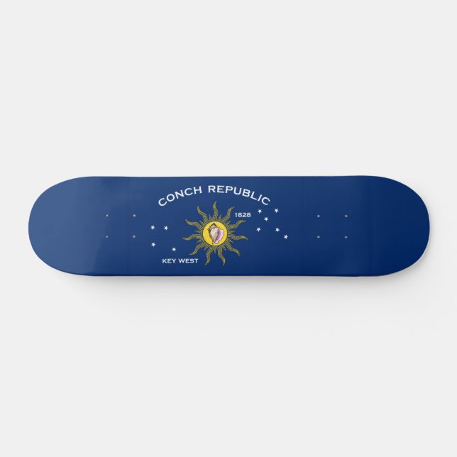 Conch Republic flag Skateboard (Horizontal)