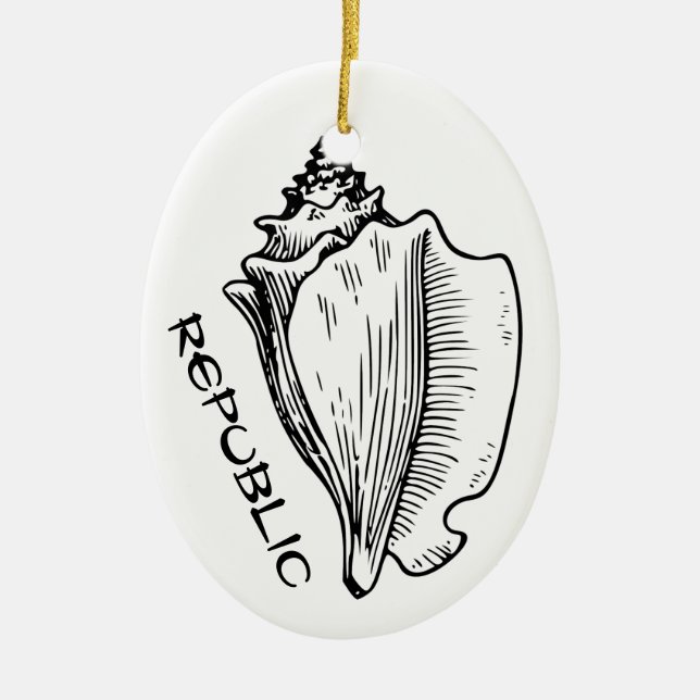 Conch Republic Keramik Ornament (Vorne)