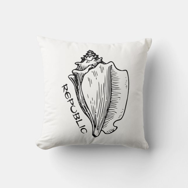 Conch Republic Throw Pillow Kissen (Vorderseite)