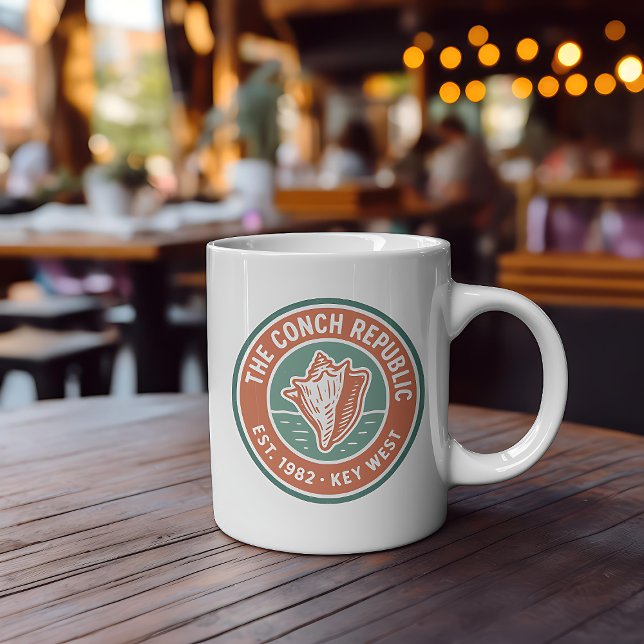 Conch Republic Vintag Island Abzeichen Kaffeetasse (Von Creator hochgeladen)