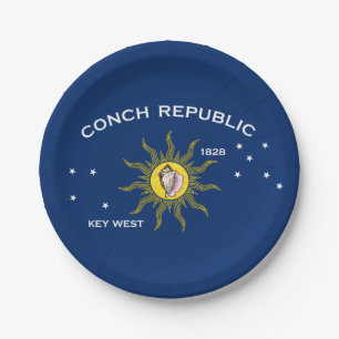 Conch-Republik-Flagge Key West Florida Pappteller