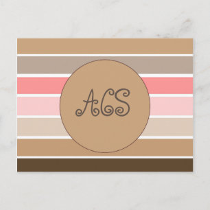 Conch Sea Muschel Streifen Postkarte