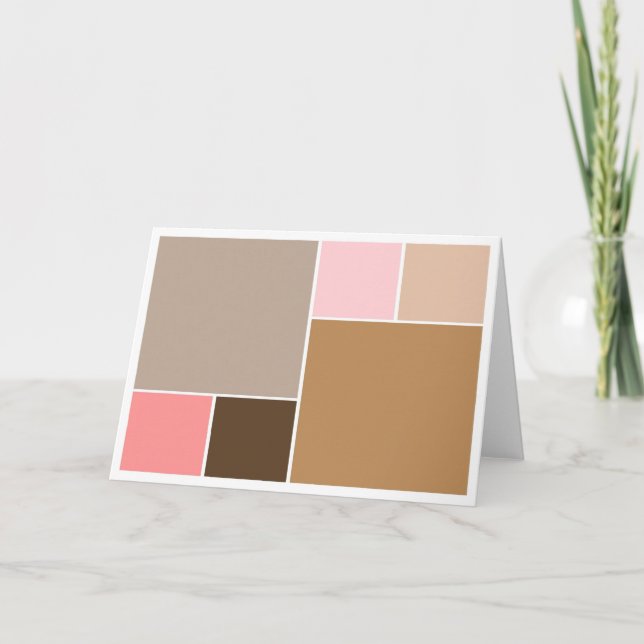 Conch Seashell Color Blocks Karte (Vorderseite)