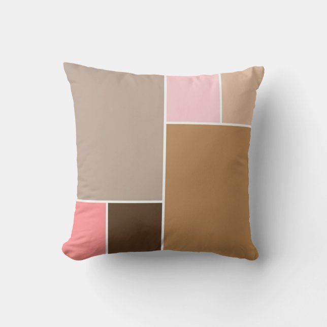 Conch Seashell Color Blocks Kissen (Vorderseite)
