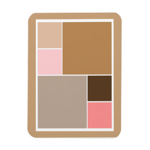 Conch Seashell Color Blocks Magnet