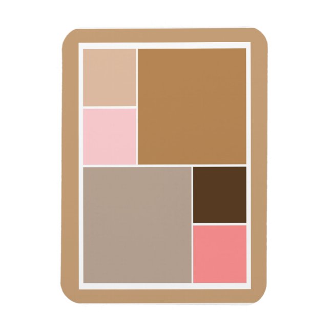 Conch Seashell Color Blocks Magnet (Vertikal)