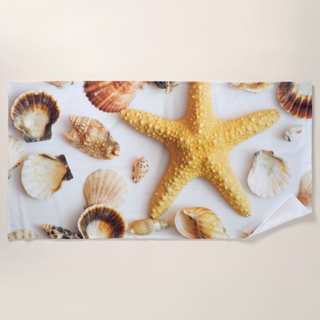 Conch Starfish Strandtuch (Vorderseite)