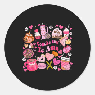 Concha See Te Amo Mexikanischer Valentinstag für M Runder Aufkleber
