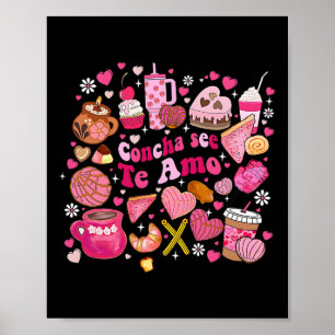 Concha Sie Te Amo Mexikanischer Valentinstag Cafec Poster