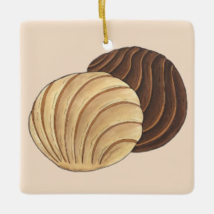 Conchas Mexican Pan Dulce Sweet Bread Panadería Keramikornament