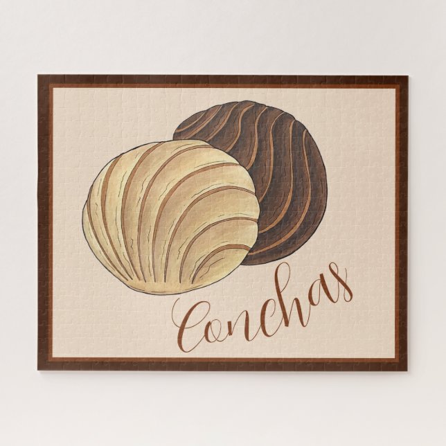Conchas Mexican Pan Dulce Sweet Bread Panadería Puzzle (Horizontal)