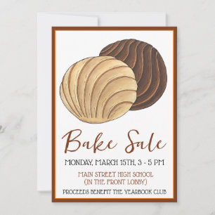 Conchas mexikanische Konditorei Bake Sale Einladung