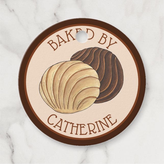 Conchas mexikanische Pan Dulce gebacken von hausge Geschenkanhänger (Vorderseite)