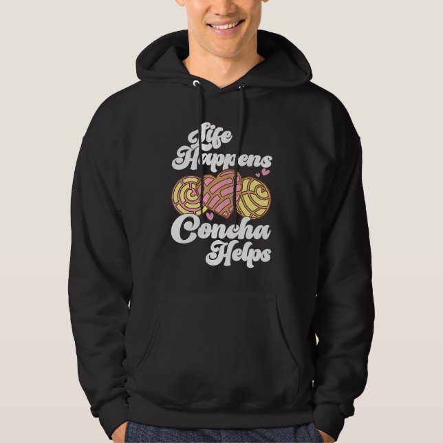 Conchas Pan Dulce Latina Mexican Mujer Concha Past Hoodie (Vorderseite)