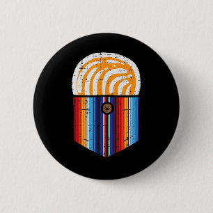 Conchas Serape Pocket Cinco De Mayo Mexican Fiesta Button