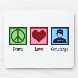 Concierge Peace Liebe Mousepad