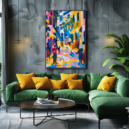 Concierto Callejero: Arte Favista con Música Color Leinwanddruck